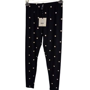 Agnes & Dora Leggings Polka Dot Black/White Size Large